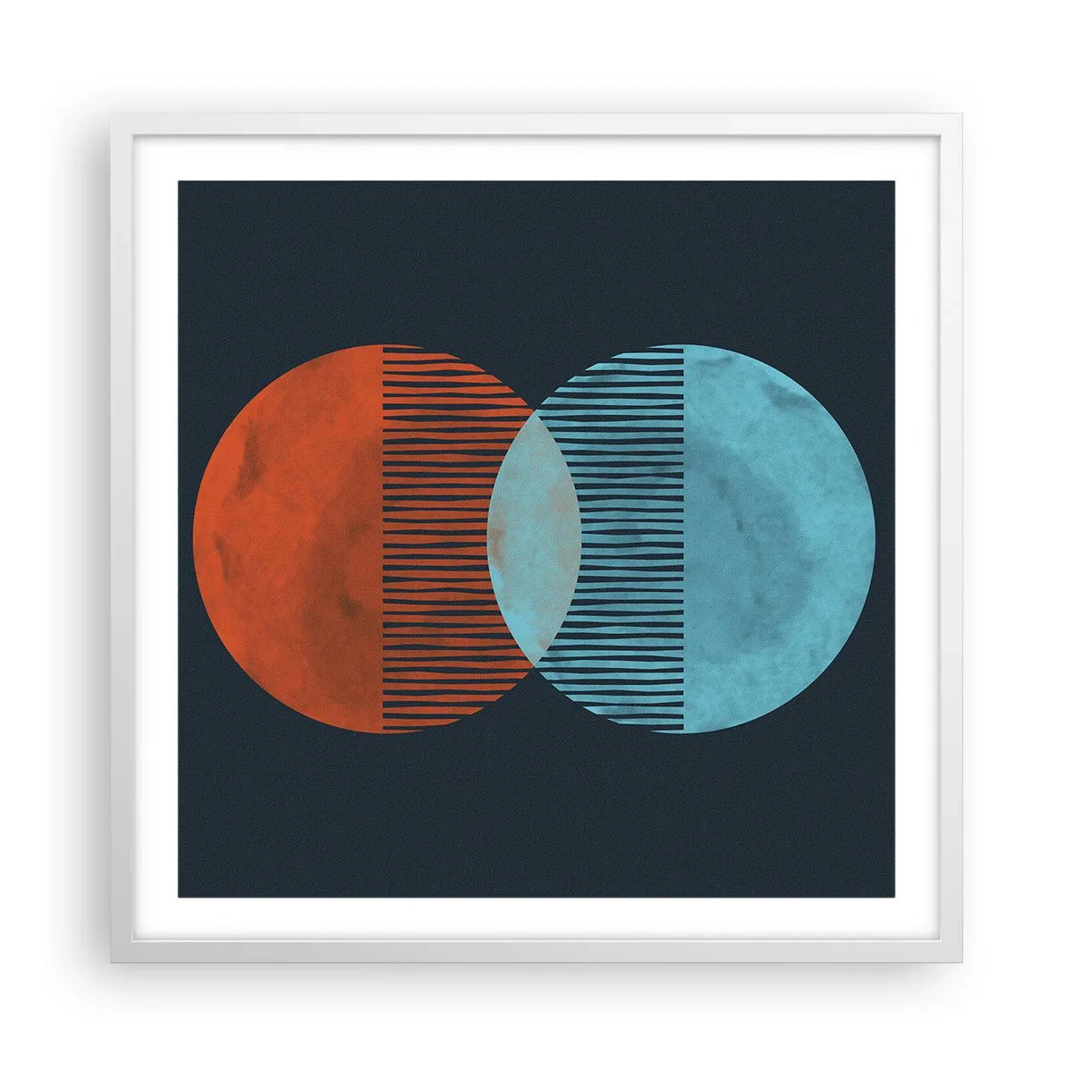 Poster în ramă albă - Fantezie astronomică - 60x60 cm