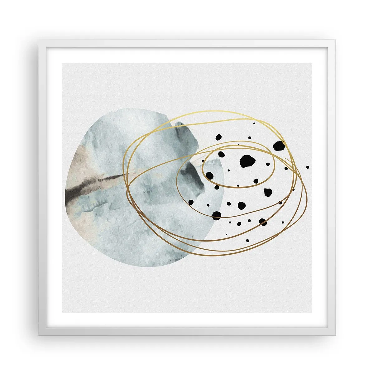 Poster în ramă albă - În îmbrățișarea spațiului - 60x60 cm