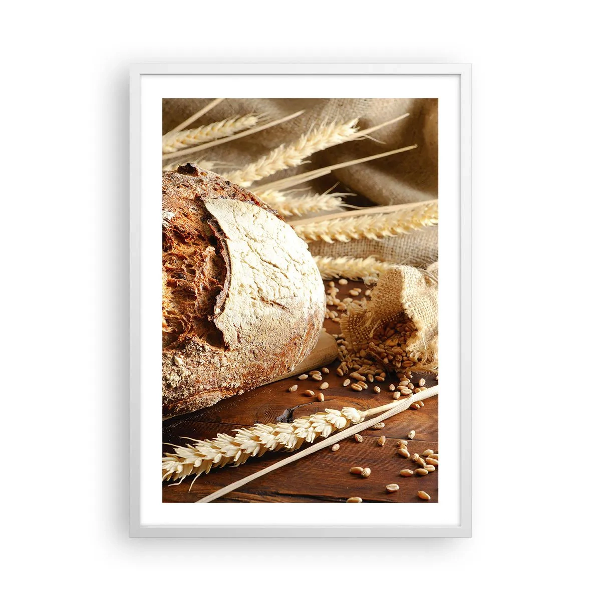 Poster în ramă albă - Apetisantă, parfumată, crocantă - 50x70 cm