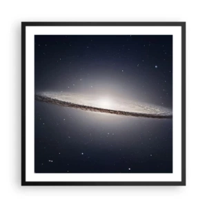 Poster în ramă neagră - Cu mult timp în urmă, într-o galaxie foarte, foarte îndepărtată... - 60x60 cm