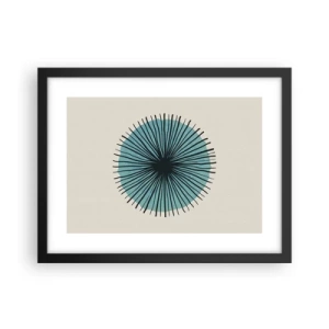 Poster în ramă neagră - Radiant pe albastru - 40x30 cm