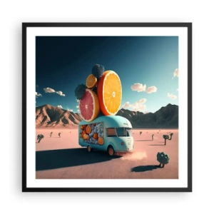 Poster în ramă neagră - Gustul vacanței - 60x60 cm