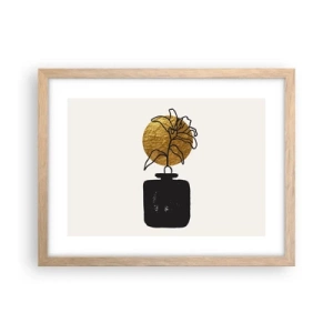 Poster în ramă de stejar deschis - Cât cântărește aurul? - 40x30 cm