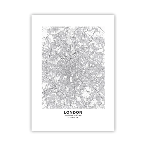 Poster - Harta labirintului din Londra - 50x70 cm