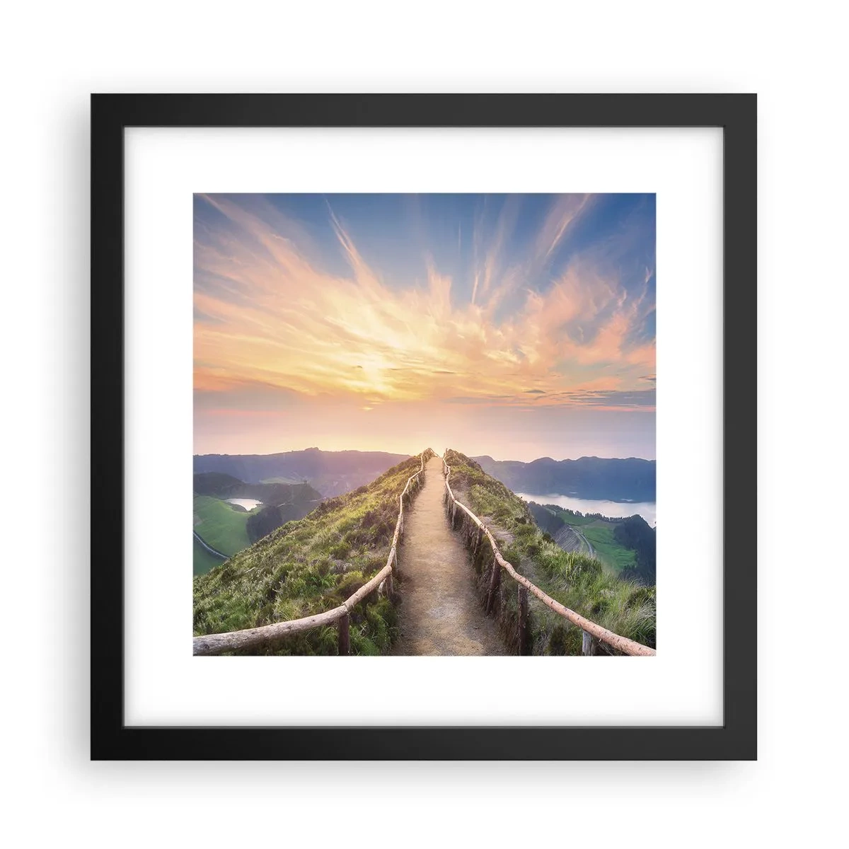 Poster în ramă neagră - Aproape de cer - 30x30 cm