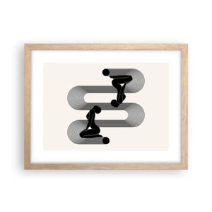 Poster în ramă de stejar deschis - Simetrie senzuală - 40x30 cm