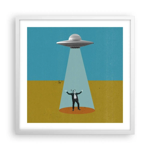 Poster în ramă albă - Întâlnire de gradul III - 50x50 cm