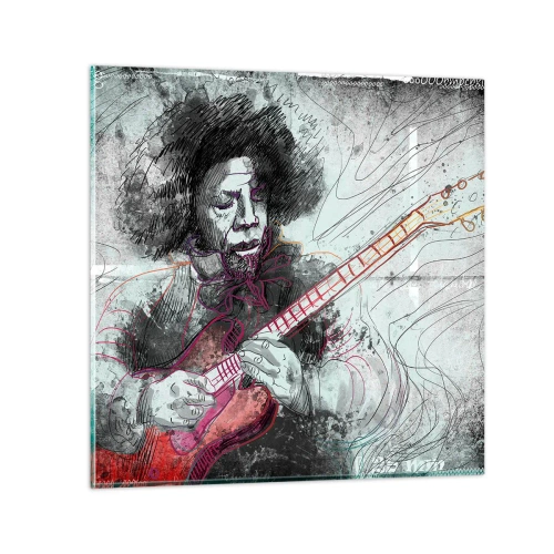 Tablou pe sticlă - Pe valurile muzicii - 30x30 cm