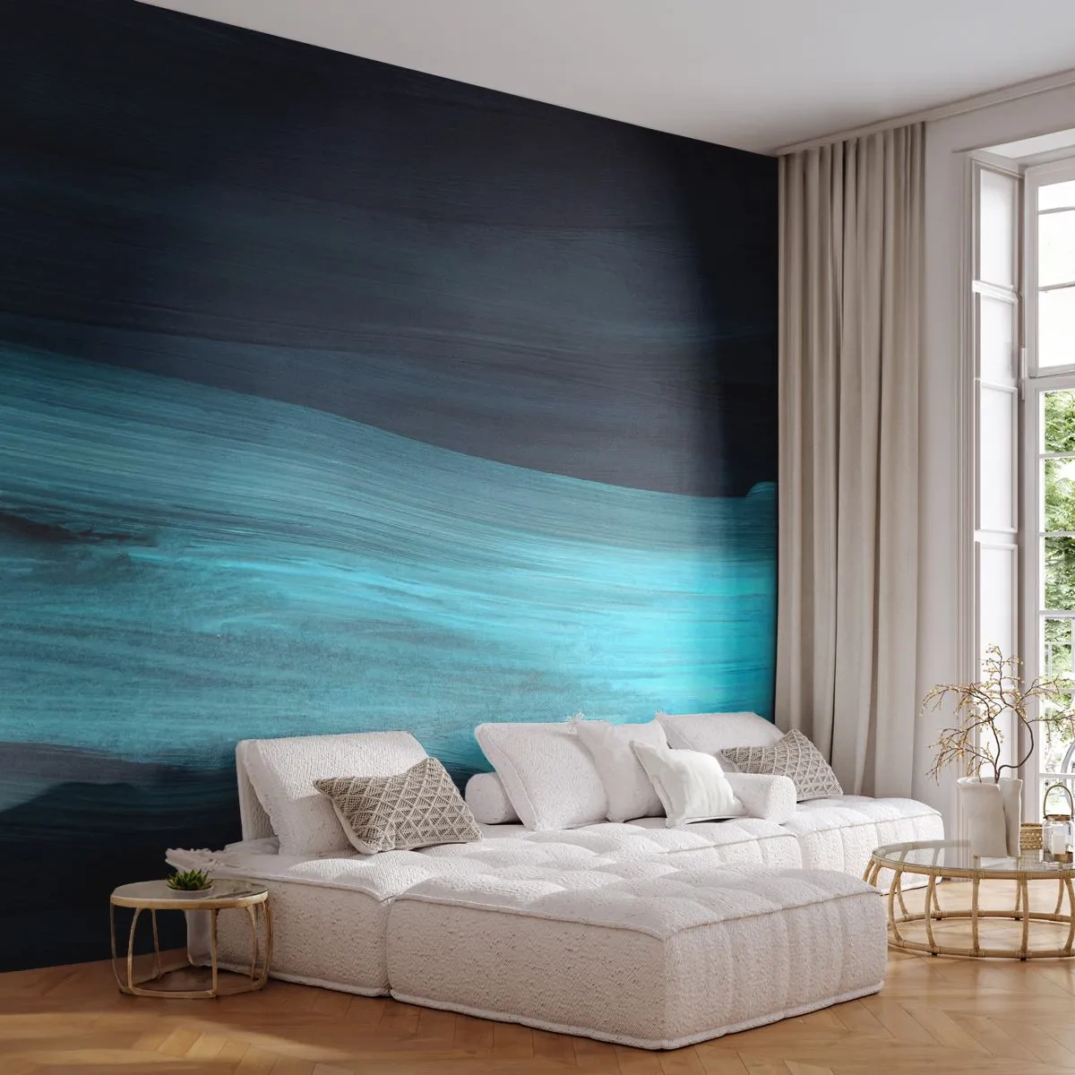 Tapet Standard Eco - Du-te cu fluxul - Întuneric, Bucată, Abstracția - 300x210 cm