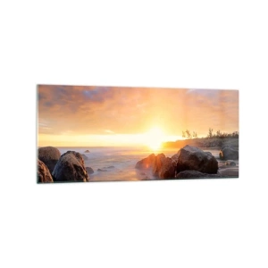 Tablou pe sticlă - Briză luminoasă de seară - 120x50 cm