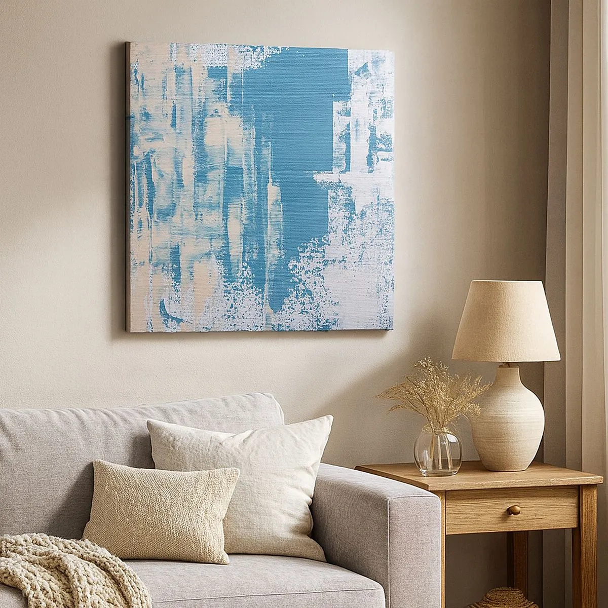 Tablou pe pânză - Prin ţurţur de gheață - 30x30 cm