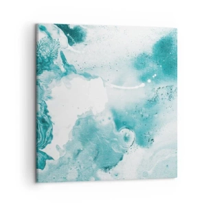 Tablou pe pânză - Câmpii inundabile de albastru - 50x50 cm