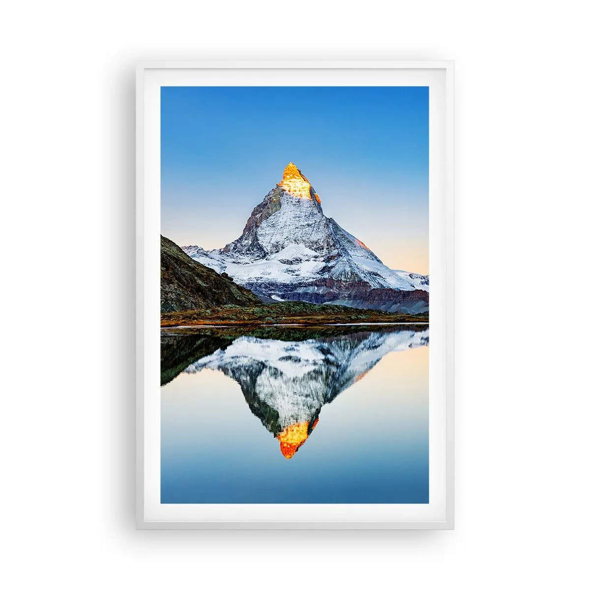 Poster în ramă albă - Două lumi - 61x91 cm