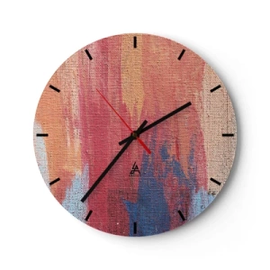 Ceas de perete - Ceas pe sticlă - Plutind prin curcubeu - 40x40 cm