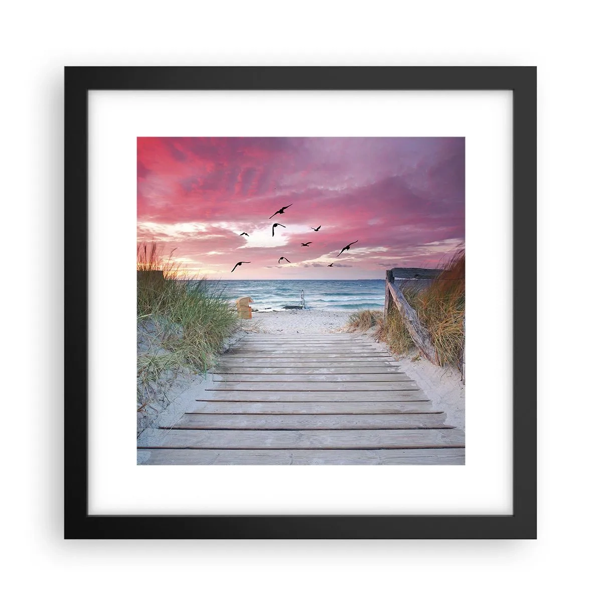 Poster în ramă neagră - Impresie baltică - 30x30 cm
