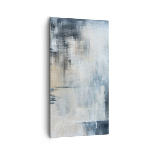 Tablou pe pânză - În spatele unui voal albastru - 55x100 cm