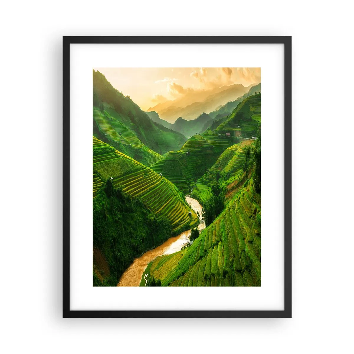 Poster în ramă neagră - Valea vietnameză - 40x50 cm