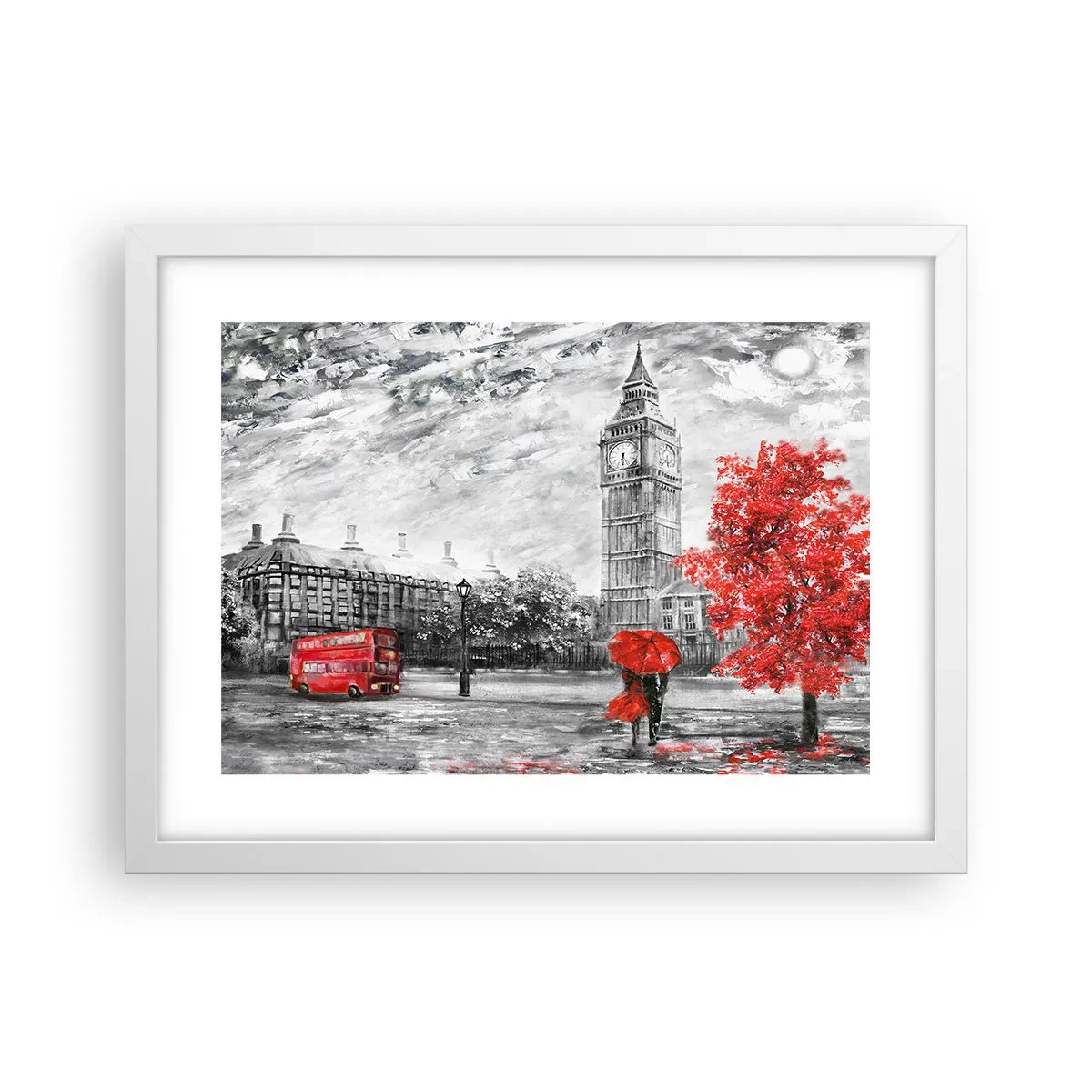 Poster în ramă albă - O zi excitantă - 40x30 cm