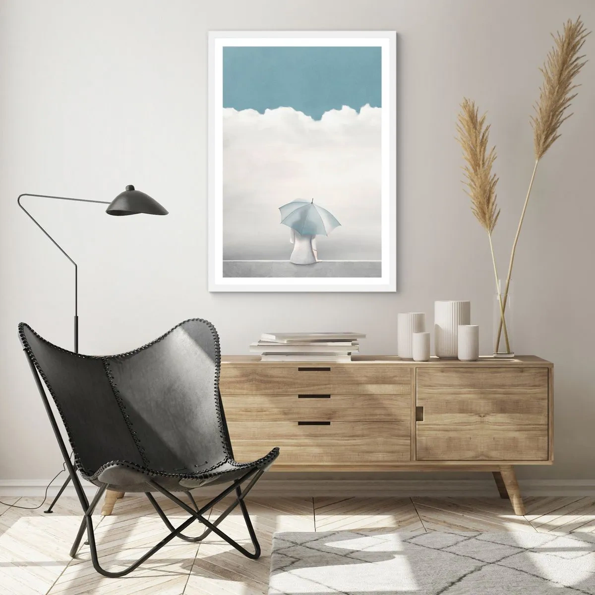 Poster în ramă albă - La limita dintre realitate și vise - 61x91 cm