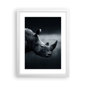 Poster în ramă albă - Profil drept - 30x40 cm