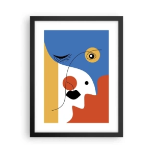 Poster în ramă neagră - Portret deconstruit - 30x40 cm