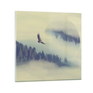 Tablou pe sticlă - Am văzut umbra unui vultur - 30x30 cm
