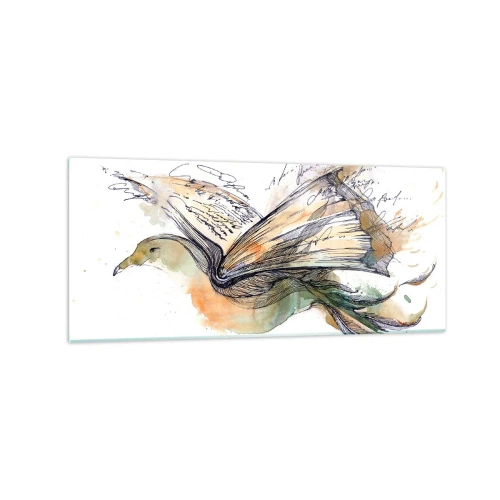 Tablou pe sticlă - Pe aripile poeziei - 120x50 cm