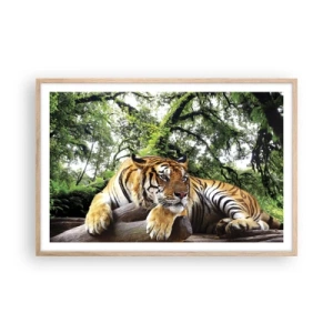 Poster în ramă de stejar deschis - Cu respect - 91x61 cm