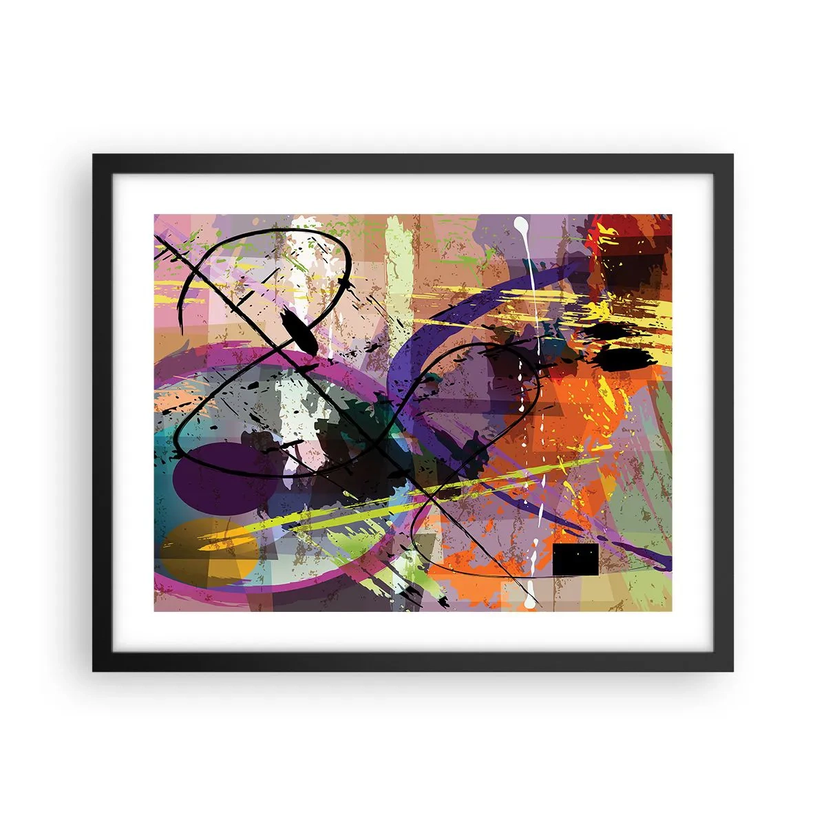 Poster în ramă neagră - Poate fi drept sau de jur împrejur - 50x40 cm