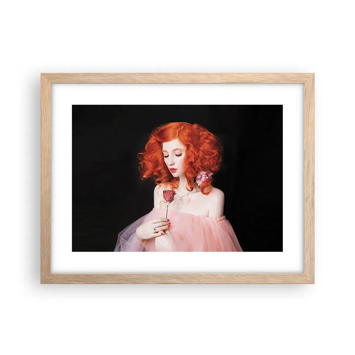 Poster în ramă de stejar deschis - În stil baroc - 40x30 cm
