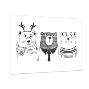 Tablou pe sticlă - Ursuleț, urs - 100x70 cm