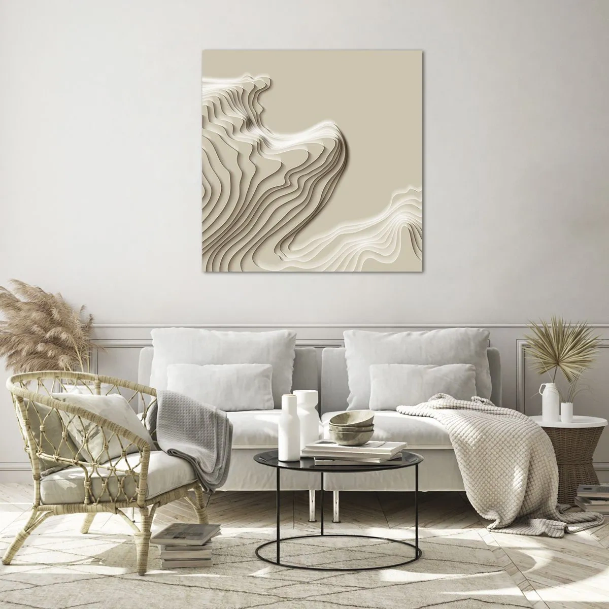 Tablou pe sticlă - Topografia artei - 70x70 cm