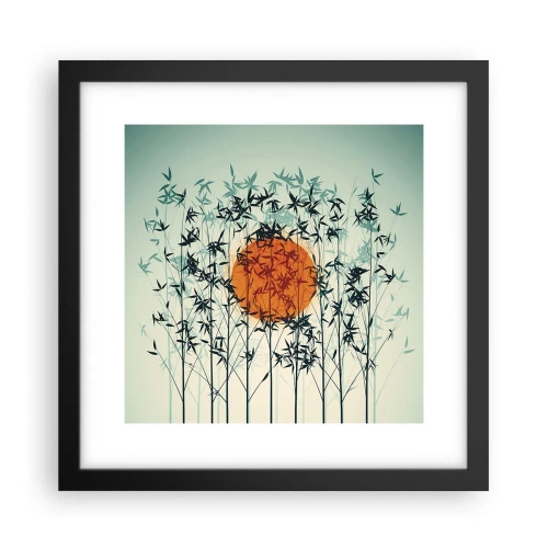 Poster în ramă neagră - Soarele japonez - 30x30 cm