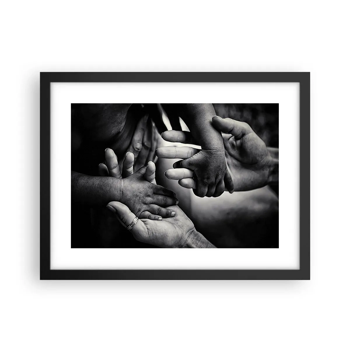 Poster în ramă neagră - A fi om - 40x30 cm