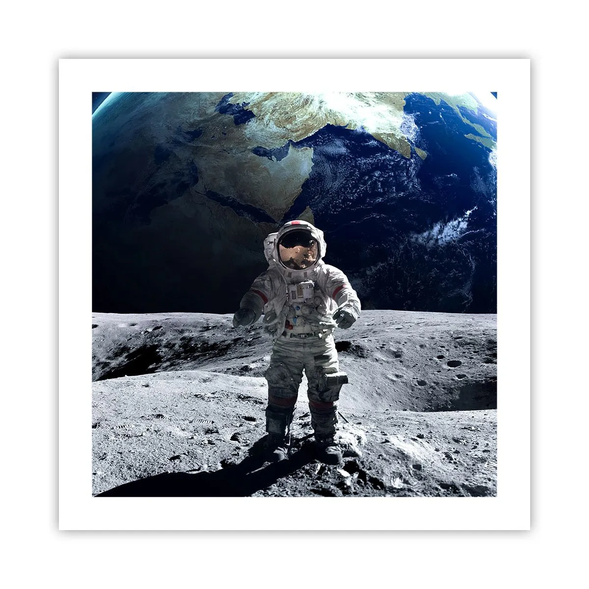 Poster - Salutări de pe Lună - 50x50 cm