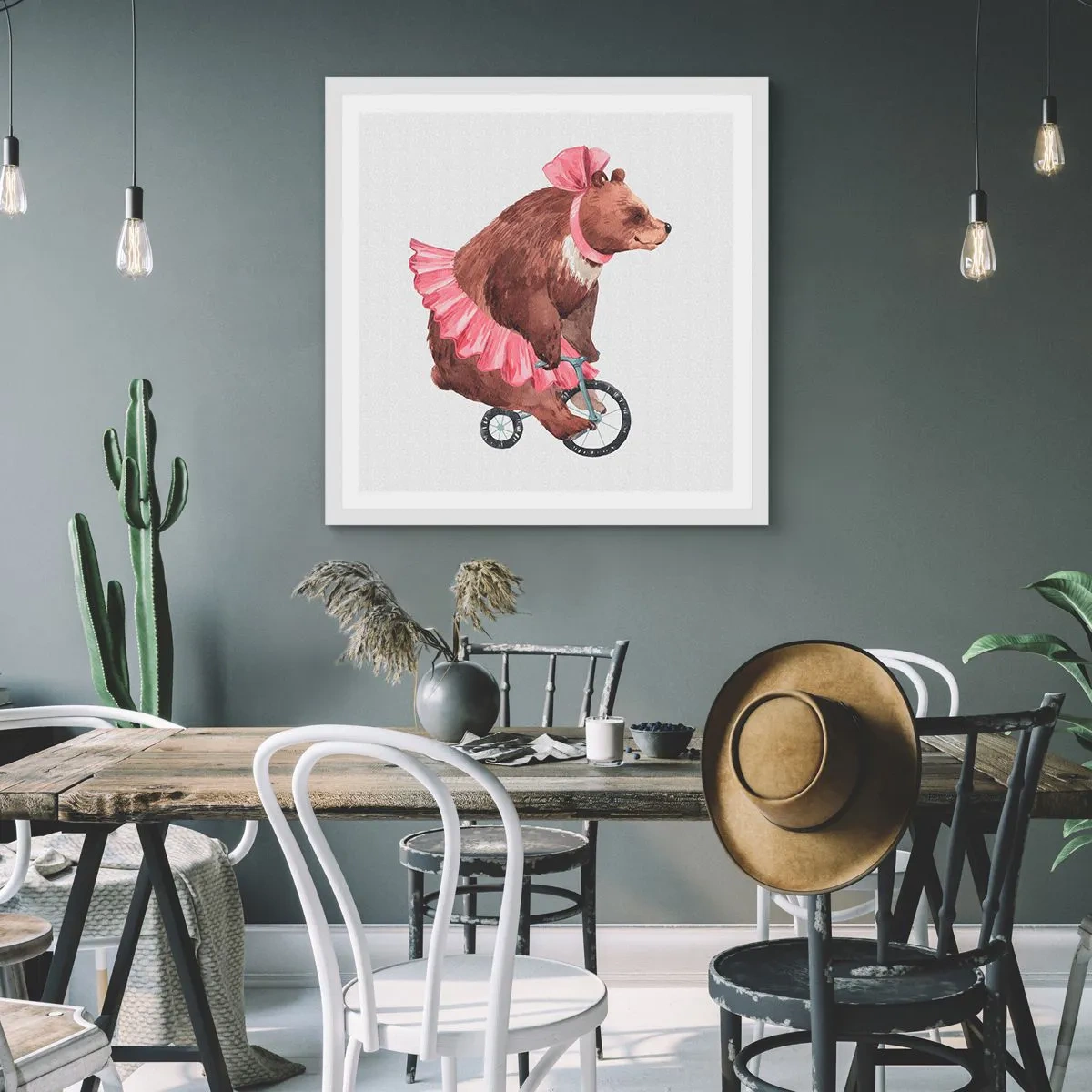 Poster în ramă albă - Ce circ! - 40x40 cm