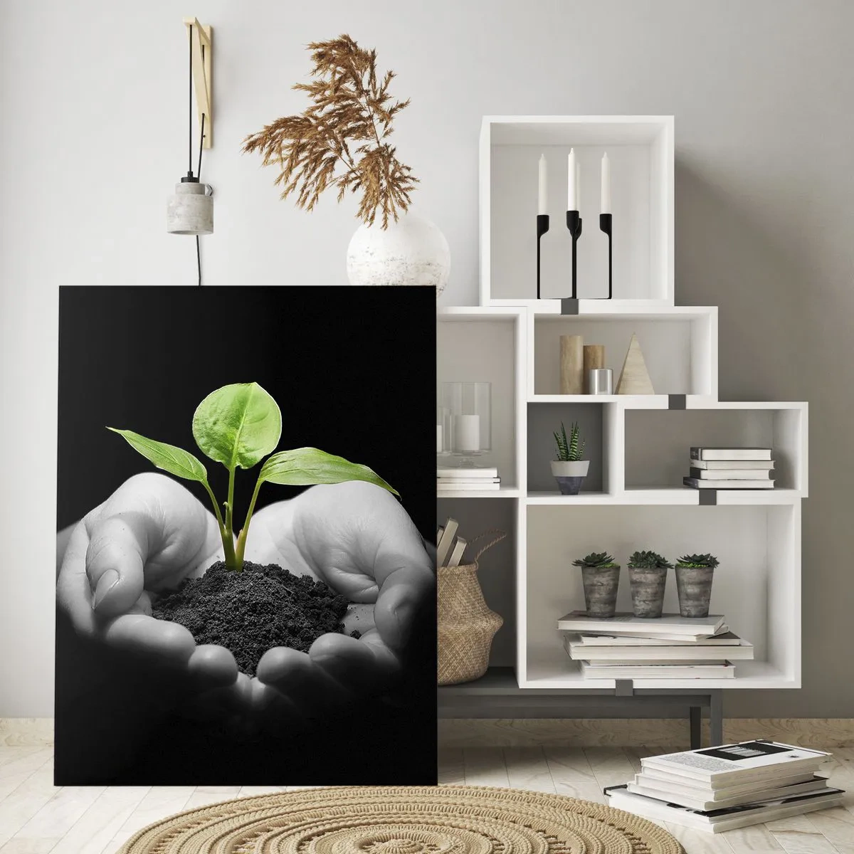 Tablou pe sticlă - Iubesc natura, o protejez - 50x70 cm