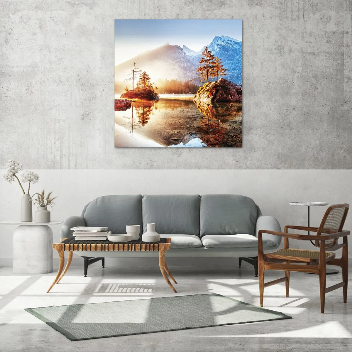 Tablou pe sticlă - Natura într-o nouă lumină - 70x70 cm