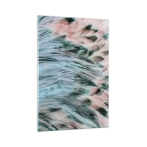 Tablou pe sticlă - Puful roz și safir - 80x120 cm
