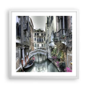 Poster în ramă albă - Timp de secole în reverie tăcută - 50x50 cm