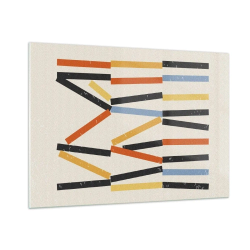 Tablou pe sticlă - Compoziție la nivel - 100x70 cm