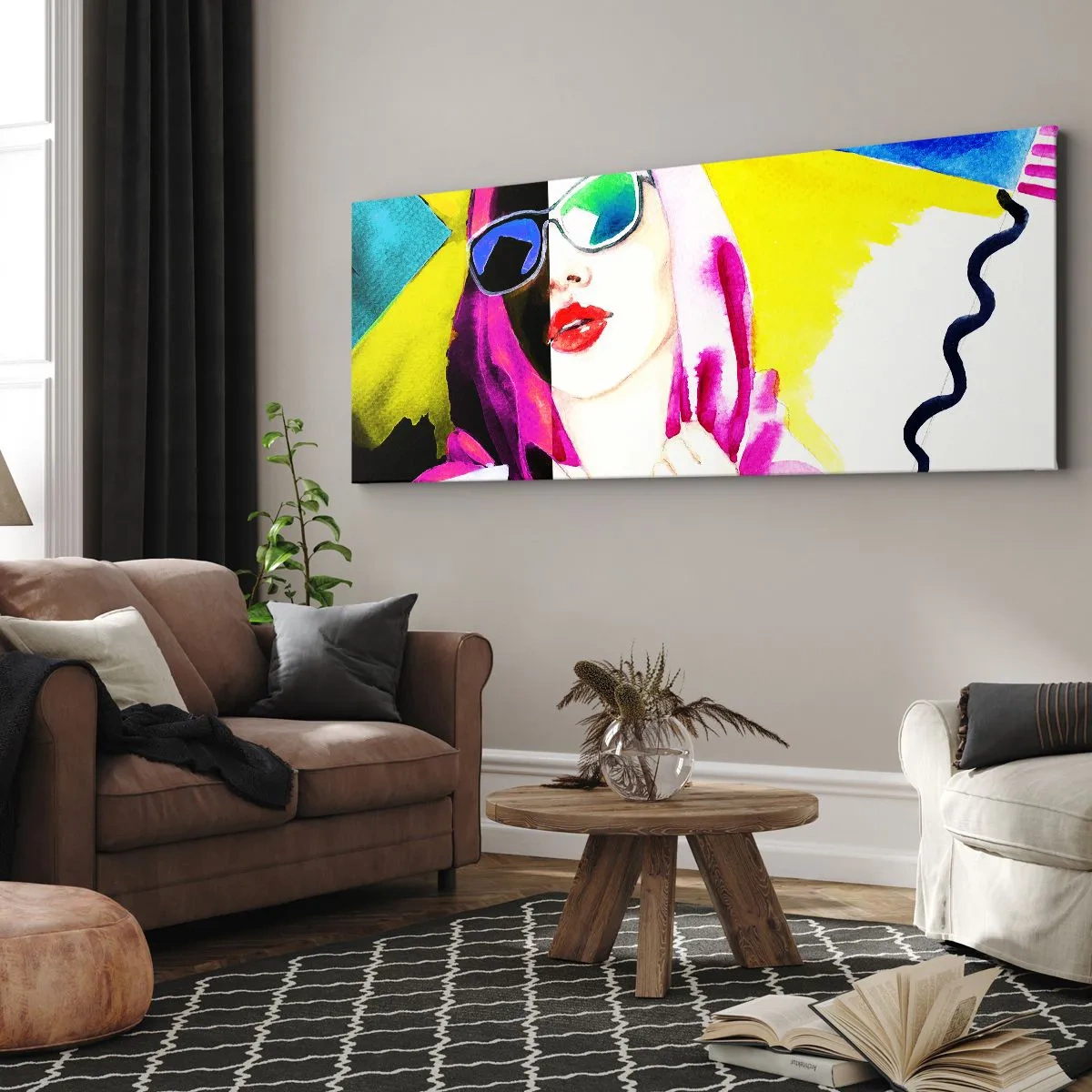 Tablou pe pânză - Nu sunt albă și nu sunt neagră - 100x40 cm