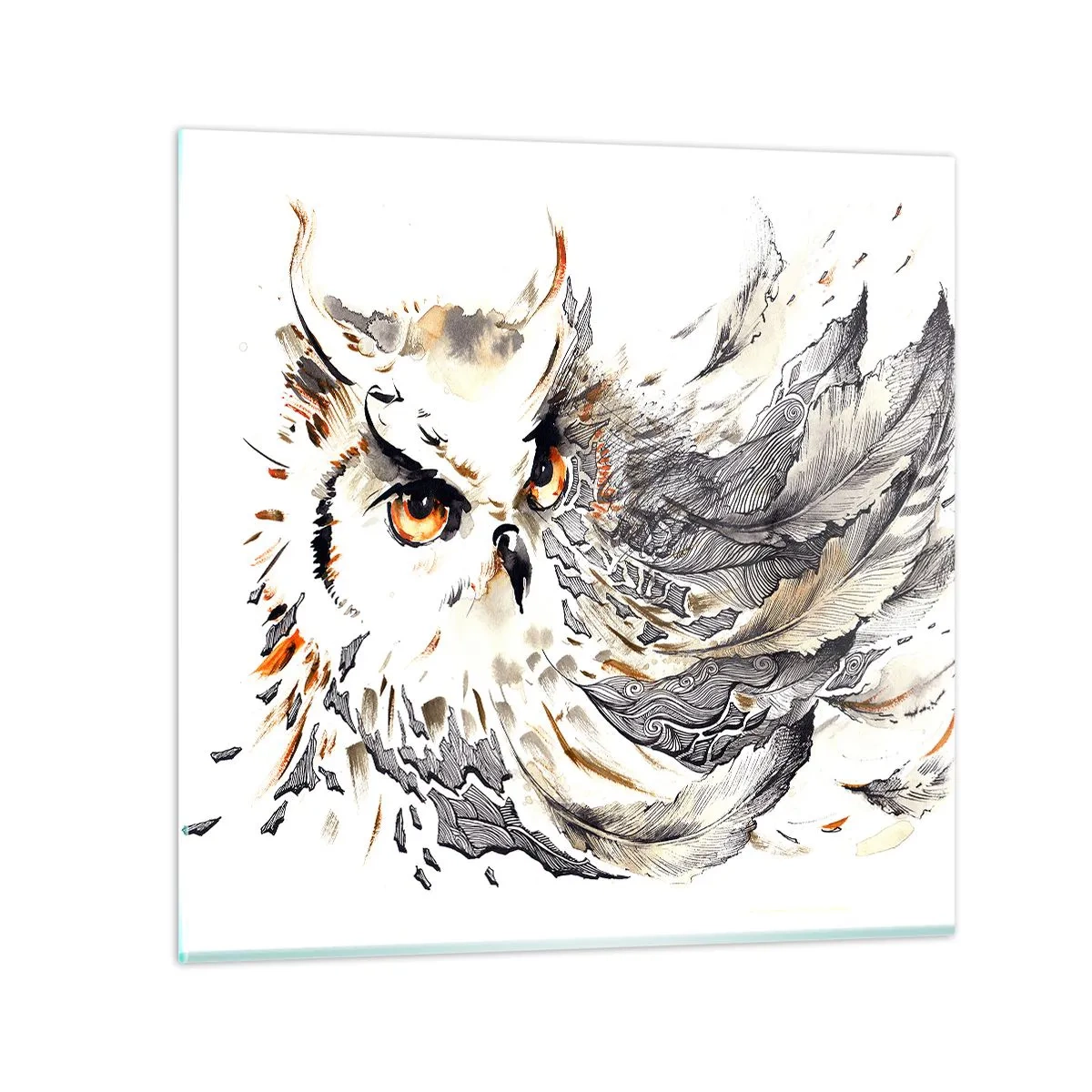 Tablou pe sticlă - Ea a venit din lumea magiei - 40x40 cm