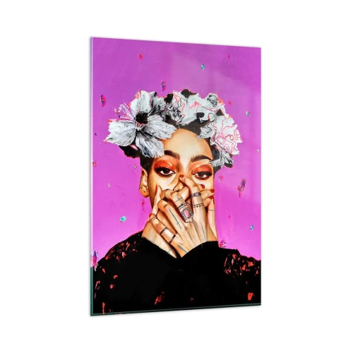 Tablou pe sticlă - Un pic nebună - 80x120 cm