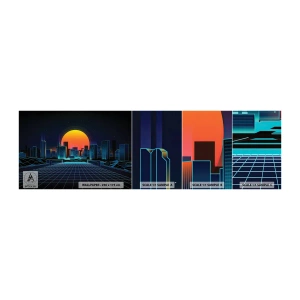 Mostră tapet autocolant Deluxe Sticker - Încă mai vrei să ajungi la lumea reală? - Abstracția, Oraș, Soare - 100x30 cm