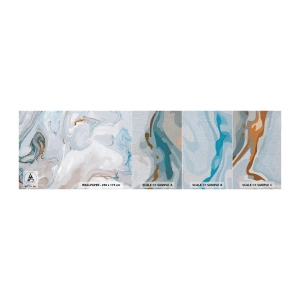 Mostră tapet Premium Canvas - Albul ridicat - Abstracția, Bucată, Model modern - 100x30 cm