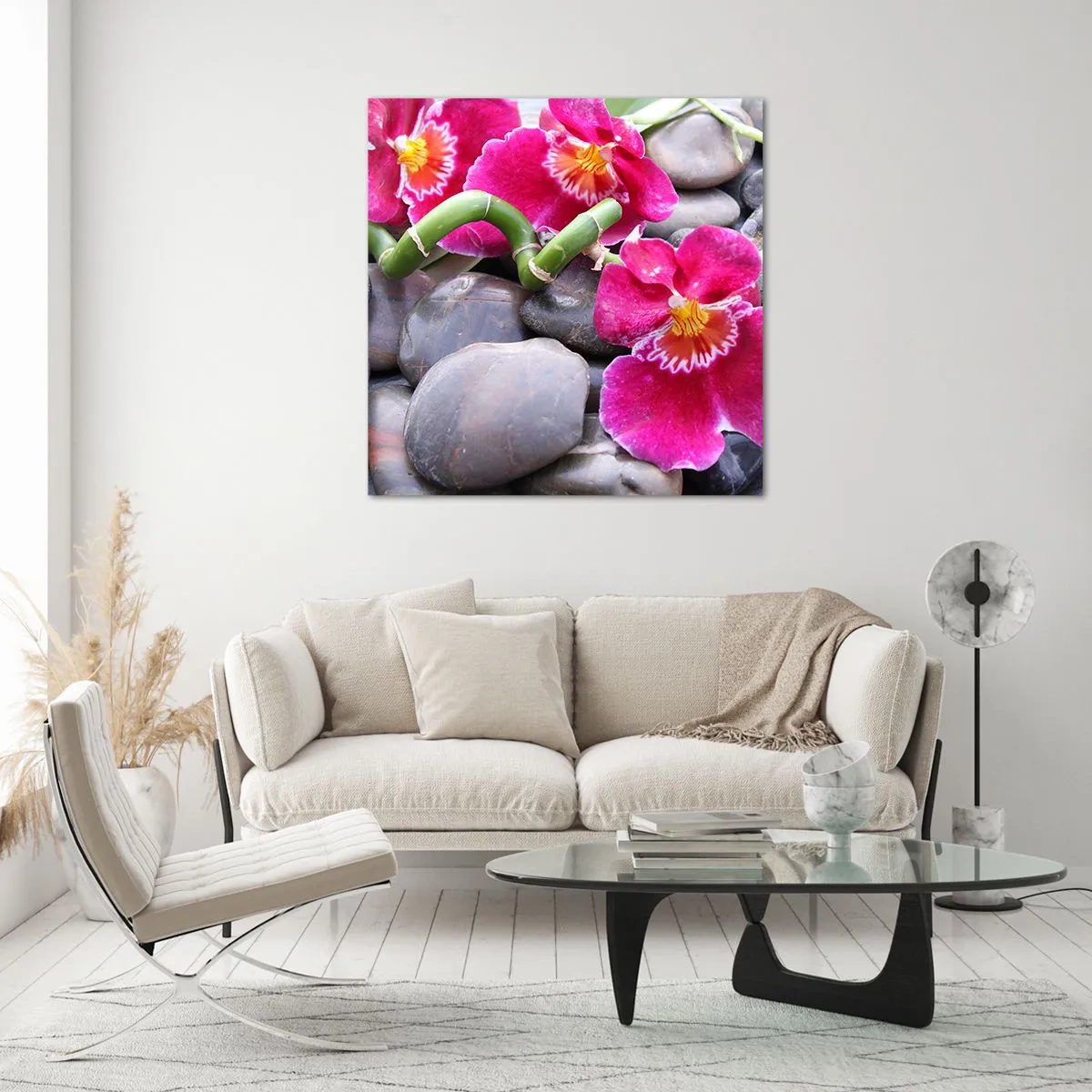 Tablou pe sticlă - Frig și căldură - 60x60 cm