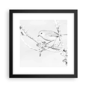 Poster în ramă neagră - Dimineață de iarnă - 30x30 cm