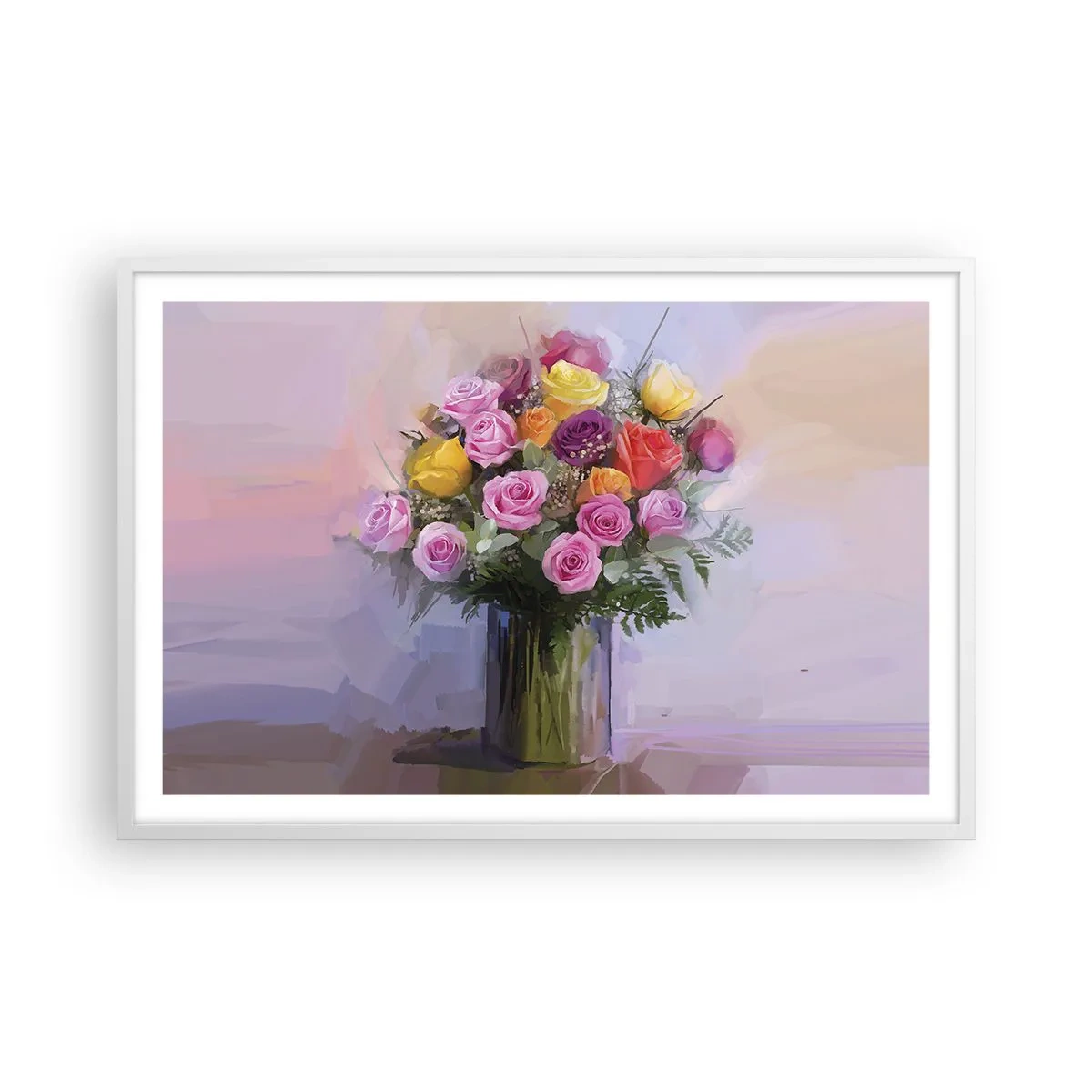 Poster în ramă albă - Frumusețe reținută - 91x61 cm
