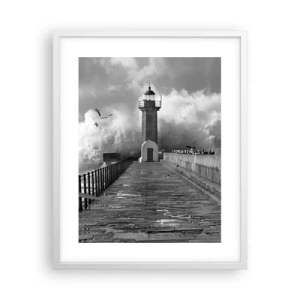 Poster în ramă albă - Fără frică  - 40x50 cm